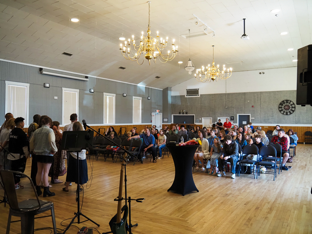 The Gathering Centre community in prayer
